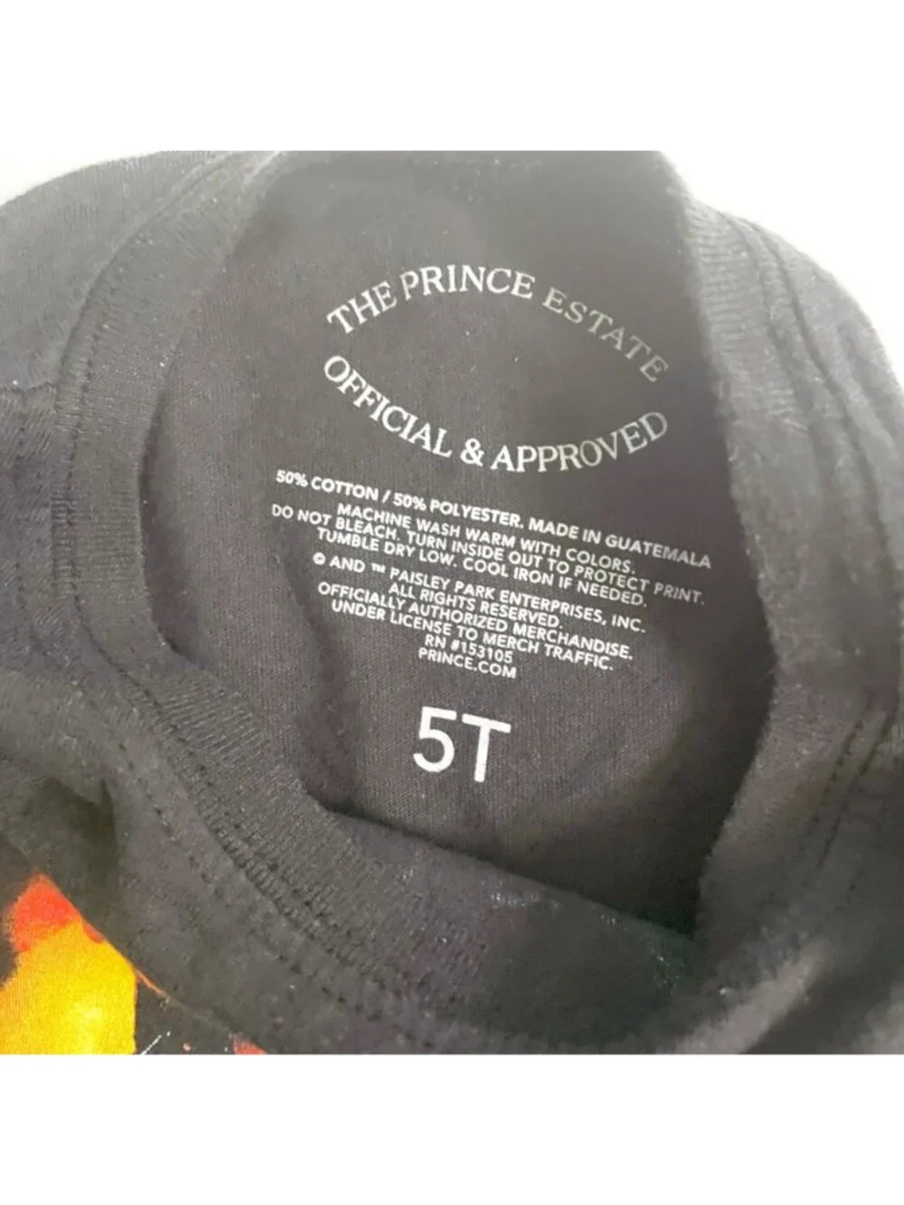Prince Purple Rain Tee, Size 5T - Picture 3 of 4